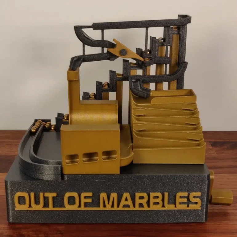 Stairs Base STL | Step Lift Modular Marble Machine